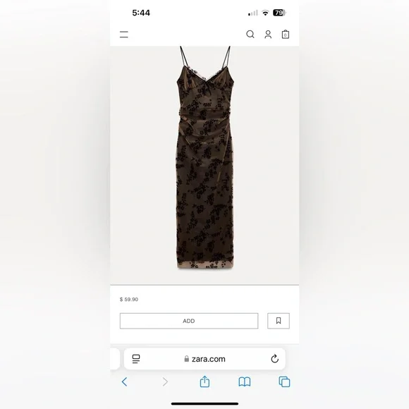 Zara VESTIDO MIDI COMBINADO DRESS XS NEW